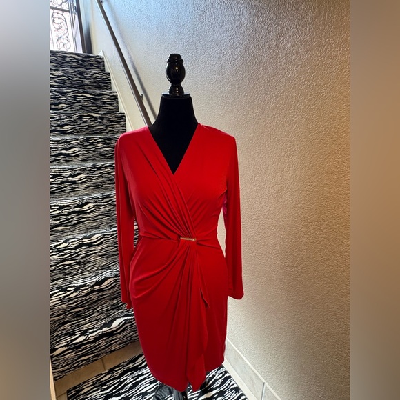 MICHAEL Michael Kors Dresses & Skirts - MICHAEL Michael Kors Bold Red Long Sleeve Dress